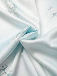 GlowEve 女士优雅缎面印花吊带高开衩连衣裙，春夏款 - 彩色 - 查看 3