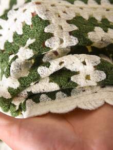 CosyJoli 大码女式几何图案圆领休闲百搭日常针织上衣 - 彩色 - 查看 6