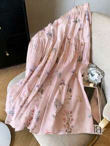 GlowEve 新款花卉图案法式风格女裙 - 淺粉色 - 查看 4