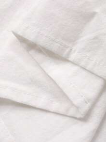 FRIFUL Blusa holgada y versátil de manga larga con contraste de color para mujer, ideal para primavera/verano - Blanco - Ver 7