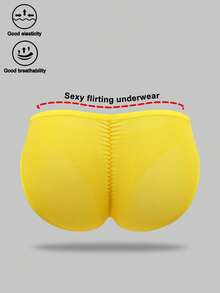 DrisQ 1件装 性感黄色中腰男士内裤 - 黃色 - 查看 2