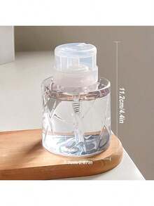 1个透明可重复灌装的卸甲油瓶，带泵头和锁扣，适用于美甲 - 彩色 - 查看 5