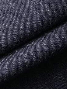 DAZY 男童弹力腰带休闲宽松工装牛仔裤，适合日常穿着 - 藍色 - 查看 8