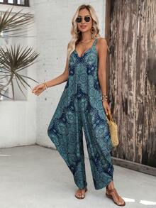 EMERY ROSE Women's Casual Allover Print Jumpsuit - Multicolor - View 4