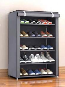 Shoe Cabinet With Dust Cover, Non-Woven Fabric Material, Space Saving, Large Capacity, Easy To Assemble, Portable Shoe Cabinet, Suitable For Various Scenarios Such As Foyer, Storage Rack, Home And Dormitory Storage, Shoe Organization, Shoe Storage, Shoe Cabinet, Room Decoration, Storage Rack, Shelf, Minimalist Style - Multicolor - View 10