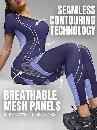 Innovista Women's Striped Short Sleeve Jumpsuit Equestrian Outfit