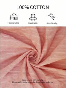 Elaquor 大码女式纯色V领短袖纽扣半开襟休闲连衣裙 - 粉色 - 查看 2