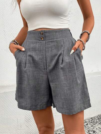 EMERY ROSE Casual Loose Shorts, Versatile For Summer Commute