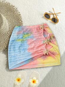 Roelina Women's Textured Tie-Dye Mini Skirt - Multicolor - View 4