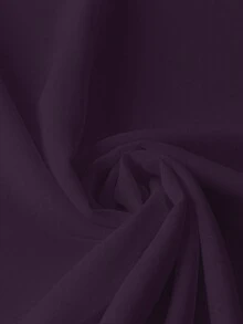 SHEIN LUNE Camisa casual de talla grande con volantes y unicolor - Morado - Ver 3