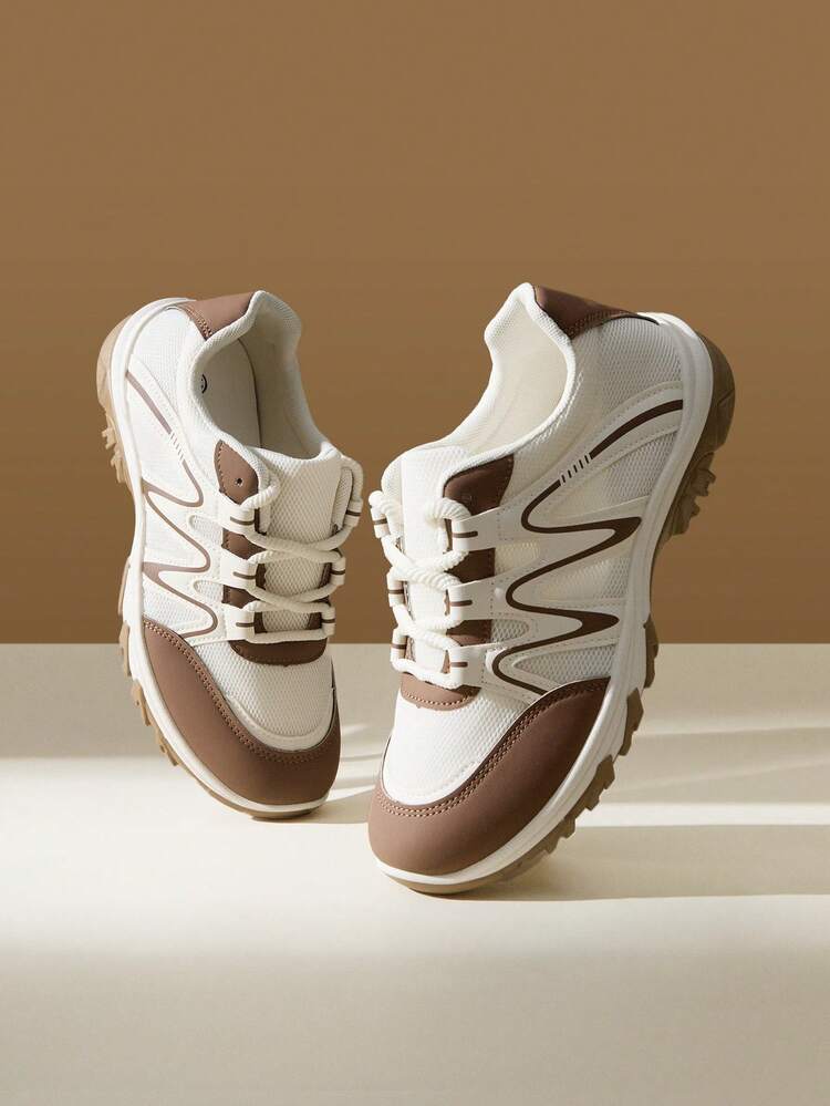 CUCCOO EASI Women's Lace-Up Casual Comfortable Sneakers For Daily Wear