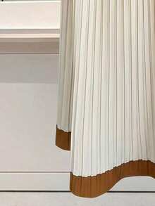 GlowEve Women's Retro High-End Fashionable Patchwork Skirt, New Spring/Summer/Autumn/Winter 2026 Collection, Elegant Goddess Style Long Skirt - Apricot - View 4