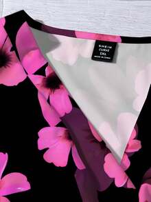 EMERY ROSE Elegant Tropical Floral Print Casual Loose Shirt, Suitable For Summer - Multicolor - View 3