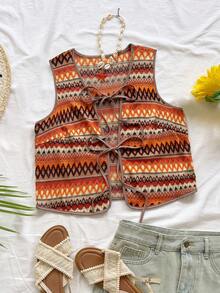 Soleia 大码女式条纹系带背心 - 彩色 - 查看 6