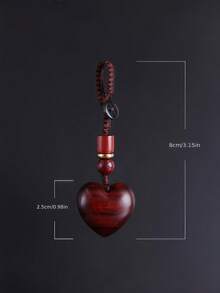1 pièce Porte-clés en forme de cœur fait main pour couples. Porte-clé de voiture en bois. Cadeau parfait pour la Saint-Valentin, les amoureux, les amis. Cadeau romantique avec gravure sur bois. Accessoire de voiture, décoration de maison, cadeau de fête - multicolore - Voir 7