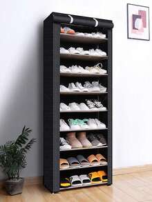 Shoe Cabinet With Dust Cover, Non-Woven Fabric Material, Space Saving, Large Capacity, Easy To Assemble, Portable Shoe Cabinet, Suitable For Various Scenarios Such As Foyer, Storage Rack, Home And Dormitory Storage, Shoe Organization, Shoe Storage, Shoe Cabinet, Room Decoration, Storage Rack, Shelf, Minimalist Style - Multicolor - View 7