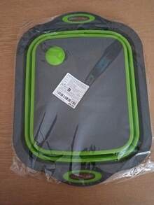 一体式可折叠砧板套装 - 可折叠洗碗机适用，带内置果蔬滤网和防滑底座的备餐碗 - 8.5夸脱厨房水槽架 - 节省空间设计，适合房车、公寓和露营旅行 - 綠色 - 查看 2