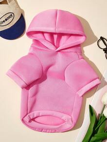 PETSIN 1 Cherry Letter Printed Pet Pink Sports Style Thick Warm Spring And Autumn Pet Clothing Hoodie - Pink - View 6