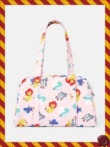 HARRY POTTER X SHEIN 一款时尚可爱卡通便携大容量女士手提包 - 淺粉色A - 查看 1