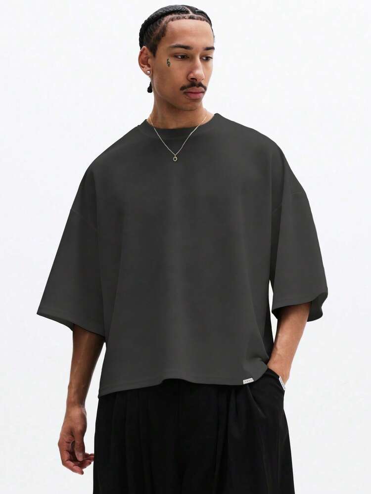 Herren Oversized Kurzarm T-Shirt, Relaxed Fit, Casual Alltagsmode, Sommer Frühling Streetwear, Urbaner Stil, Loose Fit Basic Shirt