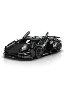 1280+PCS (3-15 Inches) Cool Racing Car Models, Made Of ABS Plastic, Building Block Cars, Technical Racing Car Models, Cool Style, Multiple Colors, Racing Car Shapes, Openable Doors, Home Decorations, Office Decorations, Building Block Racing Cars, Building Block Car Series, Toys, Racing Car Model Kits, Christmas Gifts,Birthday Gifts, Festival Gifts. - Multicolor - View 3
