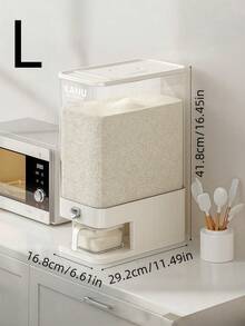 带量杯和保鲜盒的米桶 - 理想的家用谷物分装器和储物容器 - 保持大米/大豆/糖的新鲜和防潮 - 厨房米桶 - 彩色 - 查看 10