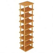 Kệ giày đứng tự làm từ tre và gỗ cứng - Kệ lưu trữ dọc đa chức năng, giải pháp tiết kiệm không gian nhà cửa cho nhiều phòng, được làm từ cấu trúc ván gỗ. - Nhiều màu - Xem 2