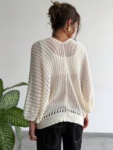 RiviMae 女士百搭简约通勤及度假宽松落肩衬衫 - 米色 - 查看 2