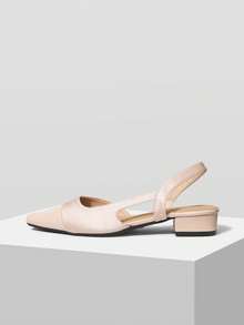 MOTF PREMIUM 春秋新品 粉色方头 BACKSPACE 时尚法式简约大方百搭女式平底鞋 - 淡粉 - 查看 3