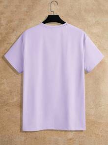 HIMLAND 男士标语印花圆领休闲短袖T恤 男士字母印花T恤 男士休闲T恤 圆领T恤 男士夏季T恤 - 彩色 - 查看 7