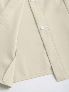 Sweetra Women's Long Sleeve Single-Breasted Shirt With Bow Decor - Apricot - View 5