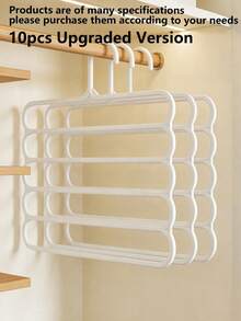 Estantería de almacenamiento para armario de 10 piezas/8 piezas/5 piezas/4 piezas/2 piezas/1 pieza, Estantería de plástico para bufandas de 5 niveles, Estantería para pantalones - Multicolor - Ver 12