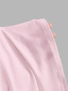 Sweetra Vestido corto ceñido y sin tirantes para mujer con hebilla metálica - Rosa - Ver 3