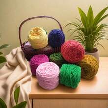 1pc Chunky Chenille Yarn For Knitting, Christmas Handmade DIY Gift Set ,1 Ply Jumbo Ice Yarn Bulk 100g Skeins, Soft DIY Crochet Thread For Blankets, Slippers, Hats, Scarves Handmade Craft Supplies - multicolor - View 11
