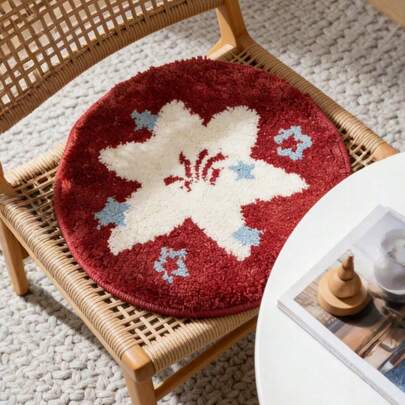 Joivida 奢华花卉图案坐垫 - 多功能加厚防滑垫，优雅实用，家居/办公礼品