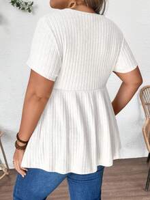 Plussiva 大码孕妇纯色圆领短袖休闲罗纹上衣孕妇上衣大码孕妇上衣白色短袖上衣罗纹针织上衣亲肤上衣大码短袖上衣白色上衣大码大码上衣孕妇装大码大码上衣大码娃娃衫女式上衣大码孕妇装上衣大码孕妇装大码女式上衣遮肚休闲女式上衣优雅孕妇装孕妇装白色T恤大码女式白色上衣工作衬衫荷叶边上衣女式上衣夏季女式上衣荷叶边上衣女式荷叶边衬衫女式孕妇装 - 白色 - 查看 2
