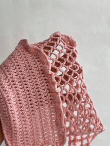 INAWLY Women's Backless Halter Neck Knit Vacation Beach Top - Baby Pink - View 4