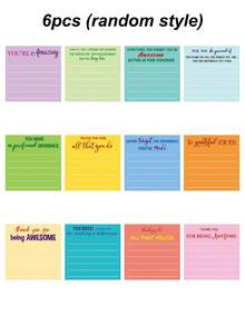3/6/12/18pcsunny Office Sticky Notes With Sassy Passive Aggressive Quotes Humorous Gift For Coworkers Striped Memo Pads Self Adhesive Reminder For Desk Organization - Multicolor - View 14