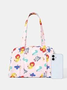 HARRY POTTER X SHEIN 一款时尚可爱卡通便携大容量女士手提包 - 淺粉色A - 查看 3