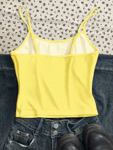 Teen Girls Lily Floral Print Pattern Camisole, Summer Vacation Casual - Multicolor - View 3