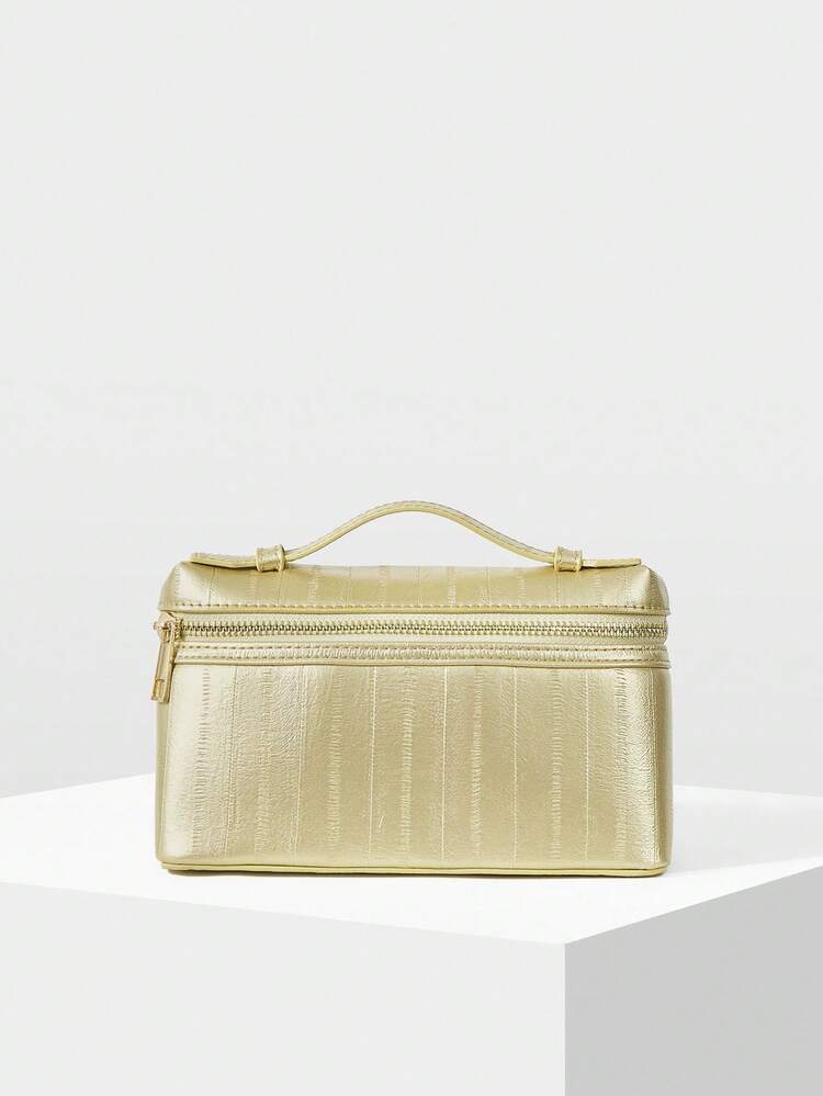 WOMEN'S FASHIONABLE AND ELEGANT GOLD HANDBAG BOX BAG, SUITABLE FOR DAILY COMMUTING, DATING AND SHOPPING