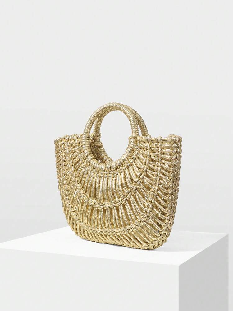 WOMEN'S SOLID COLOR TOTE BAG, SUITABLE FOR OUTDOOR, TRAVEL, PICNIC AND OTHER OCCASIONS