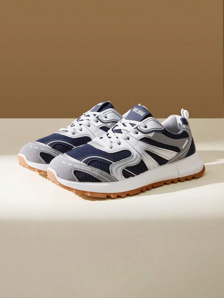 CUCCOO EASI Women's Silver Casual Sneakers, PU Leather, Flat Bottom, Lightweight, Comfortable Running Shoes