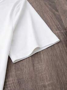 INAWLY 女士圆领时尚印花T恤 - 圆领休闲上衣 - 轻薄T恤，适合所有季节 - 白色 - 查看 3