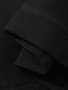 DAZY Pantalones cortos de mujer de negocios casuales negros, diseño minimalista con bolsillos, adecuados para la oficina y el transporte en primavera y verano - Negro - Ver 3
