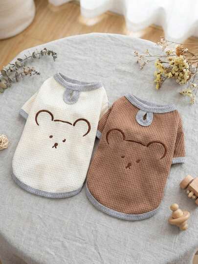 PETSIN Pet Clothing, Dog Clothing, Cat Hoodie, Casual Vest, Spring And Summer New Item, Small Animal Printed Vest, Cool Casual Wear, Cartoon Hoodie