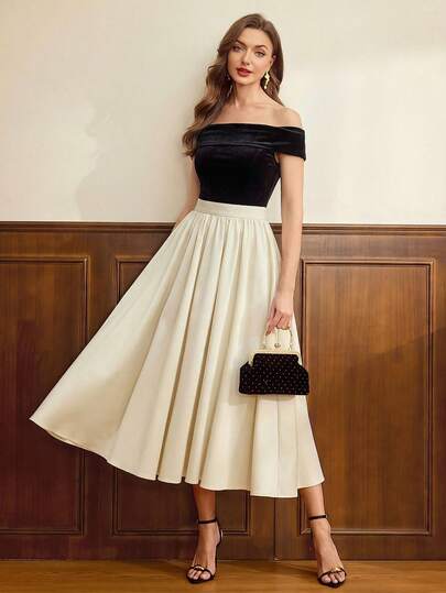 Vintamour Vintage elegant kvinna med hög midja, rutig kjol med fickor, avslappnad A-linjeformad utsvängd kjol, hemkomstklänning, gå ut-kjol, julkläder, höstkjolar, höstkläder, lång höstkjol, brun kjol, damkläder, Thanksgiving-kjol, rödbrun kjol, höstklänningar, lång kjol, vinterkjol, vinterkläder för kvinnor, rutig kjol, höstkläder för kvinnor