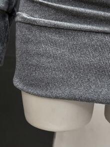 StreetHx Women's Round Neck Letter & Skull Print Casual Daily Party Going Out Mini Dress - Grey - View 6