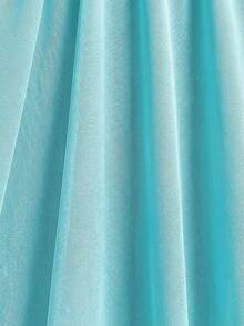 Soleia 新款度假西部海滩婚礼宾客礼服，毕业早午餐，圣帕特里克节，春假，复活节，音乐节优雅波西米亚热带风情无肩带无袖蓝色网纱荷叶边两件套 - 薄荷藍 - 查看 4