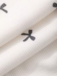 Livesso 2件套女士心形图案领休闲家居服套装，适合春夏家居服穿着。 - 白色 - 查看 8